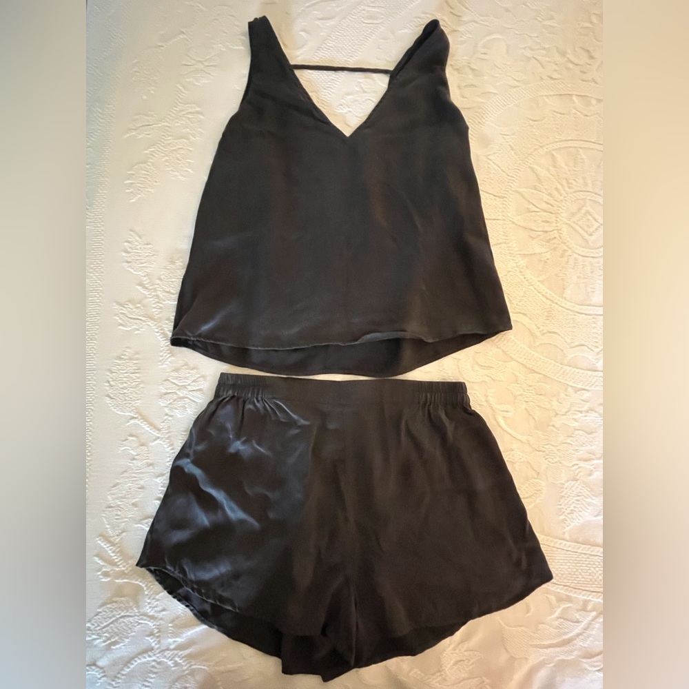 Silk shorty pajama set